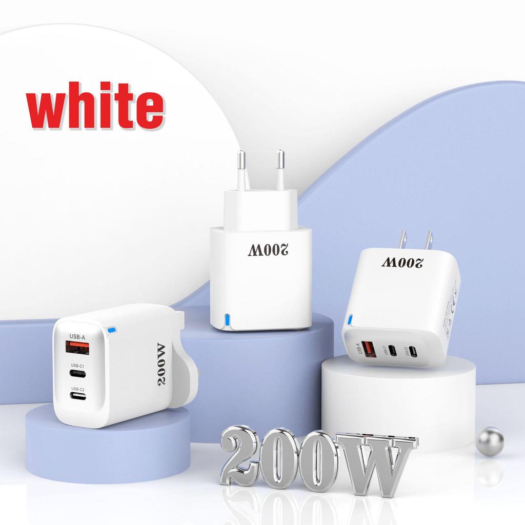High-Power Multi-Port Universal PD Charger with US/EU Plug