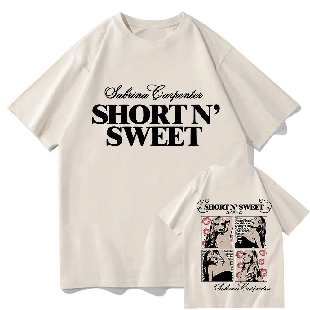 Sabrina Carpenter Short N Sweet T Shirt Fashion MenWomen Hip Hop Retro Taste Tour 2024 Tshirt Unisex Vintage Cotton Tee Shirts