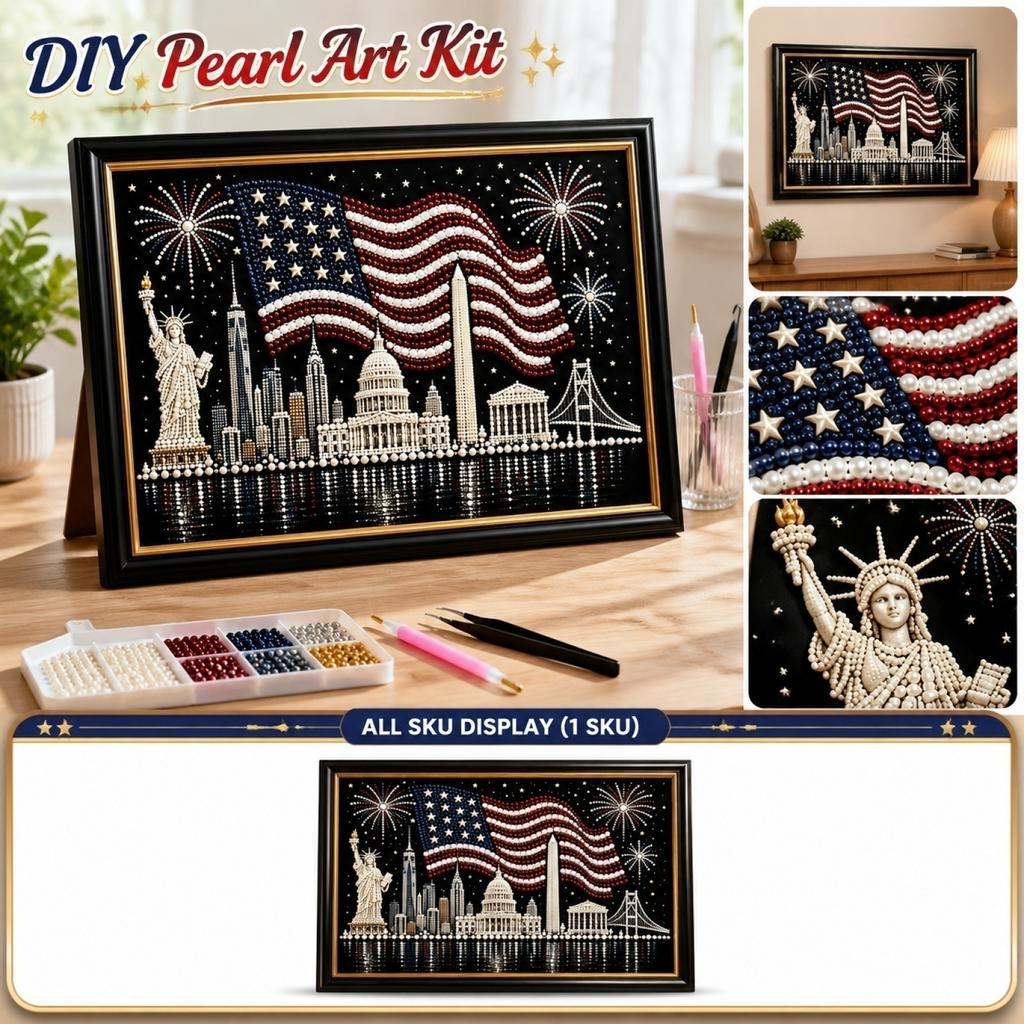 Independence Day DIY Painting Kit, 4th of Set for Adults Kids, Patriotic , Fun Holiday Activity, Home Wall Decor
