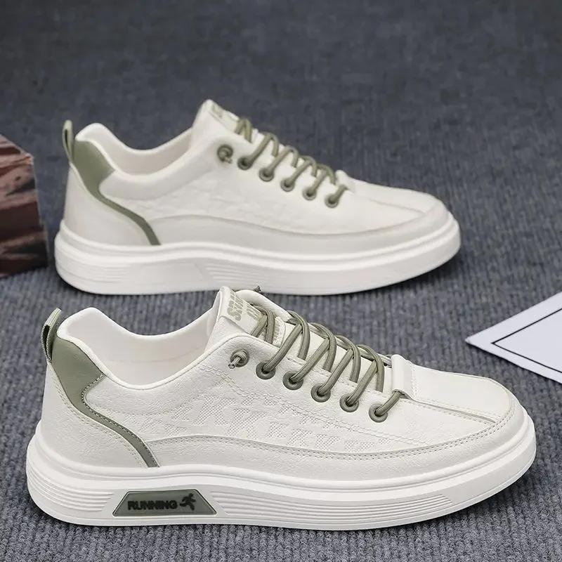 Men's Casual Lace Up Skateboard Shoes Are Comfortable and Non Slip, Suitable for Campus Hiking and Wearing Casual Sports Shoes