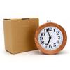 Beech Wood Silent Luminous Quartz Alarm Clock with LED Night Light