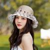 Spring and summer women's hats new fashion flower polka dot sunscreen sun hats versatile elegant sunshade basin hats