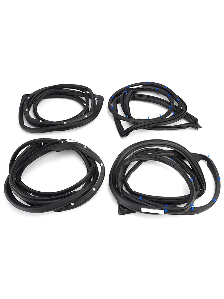 4Pcs Door Weatherstrip For Toyota Land Cruiser Fj80 Fzj80 Hzj81 Hdj80 1990-1998