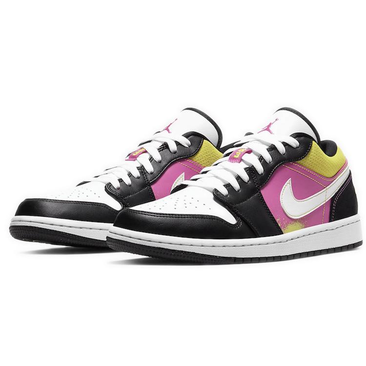 Jordan 1 Low Black Active Fuchsia Cyber CW5564-001