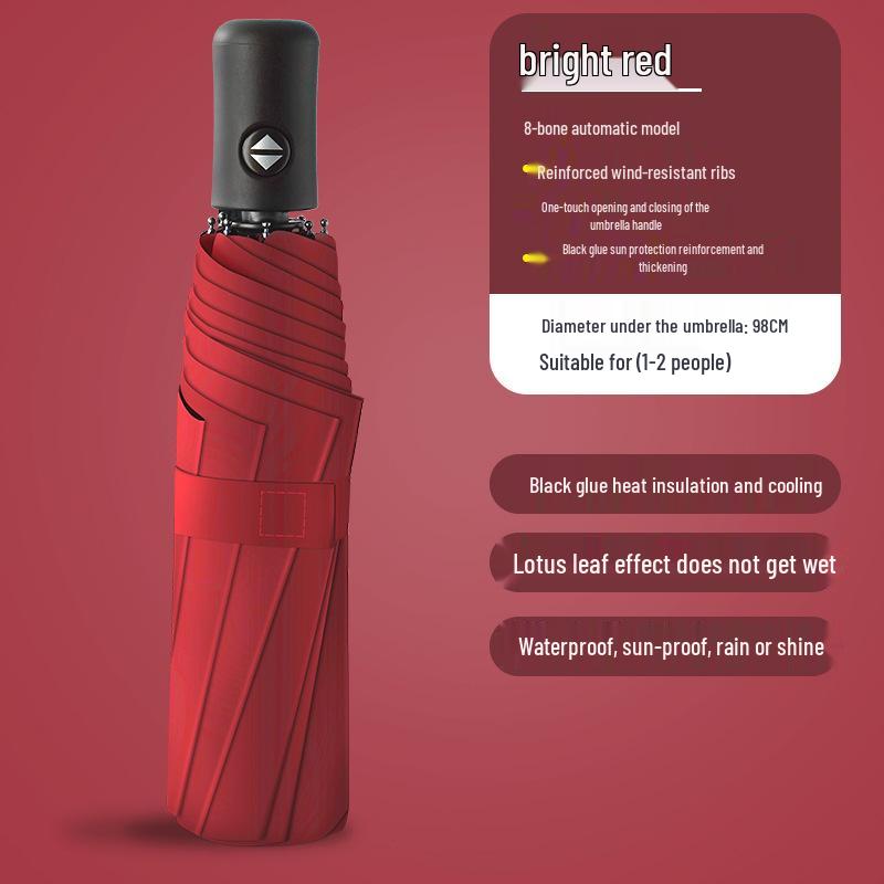 

Светодиодный фонарик Ветрозащитный зонт - Автоматический, Регулируемый, Трехсложный, 10 спиц, для бизнеса, на дождь или солнце