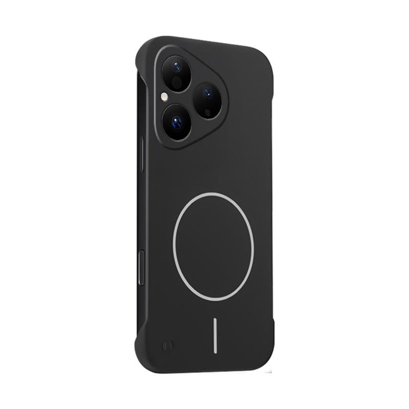 Huawei P80/P80 Pro Frosted Magnetic Anti-Drop Case: Simple Skin-Feel, Solid Color Protective Cover