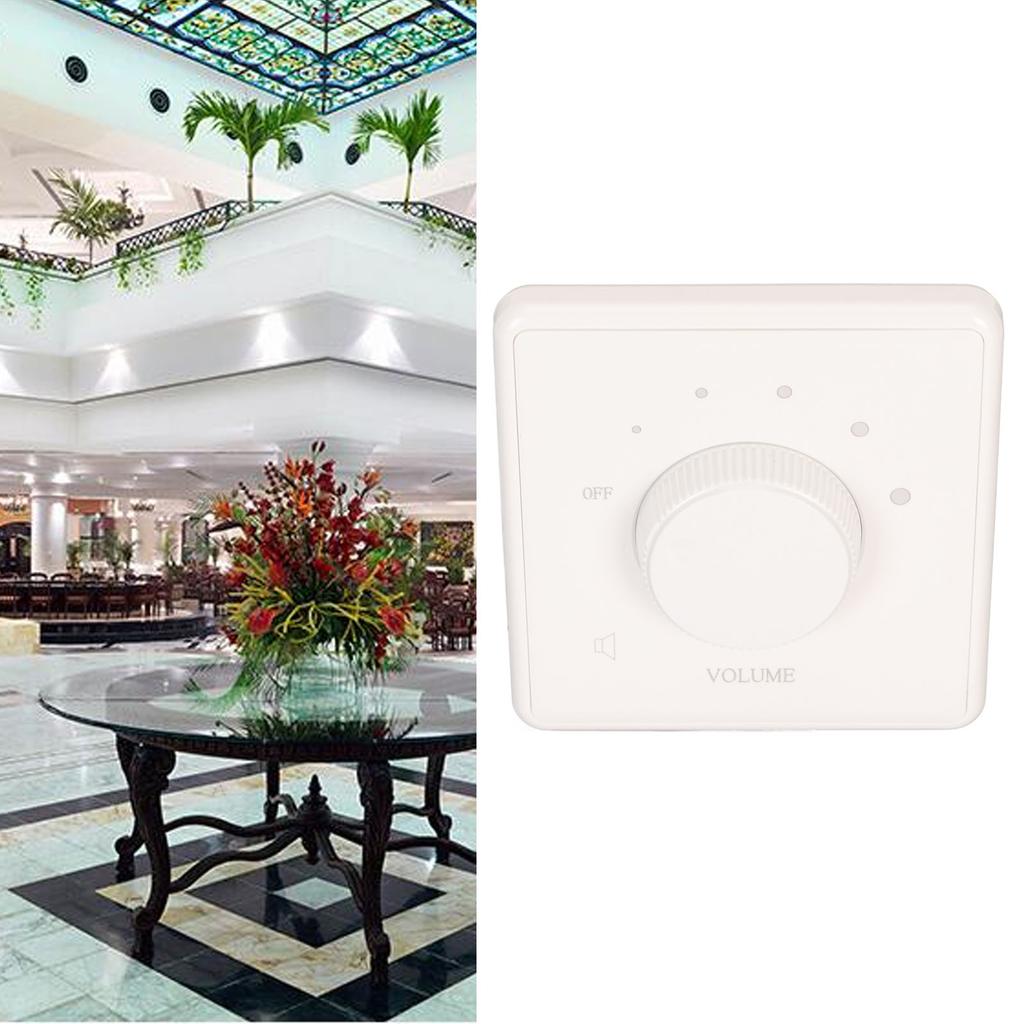 Wall Mount Volume Control Knob 10W Volume Control Wall Plate Knob Volume Controller for Home Speakers