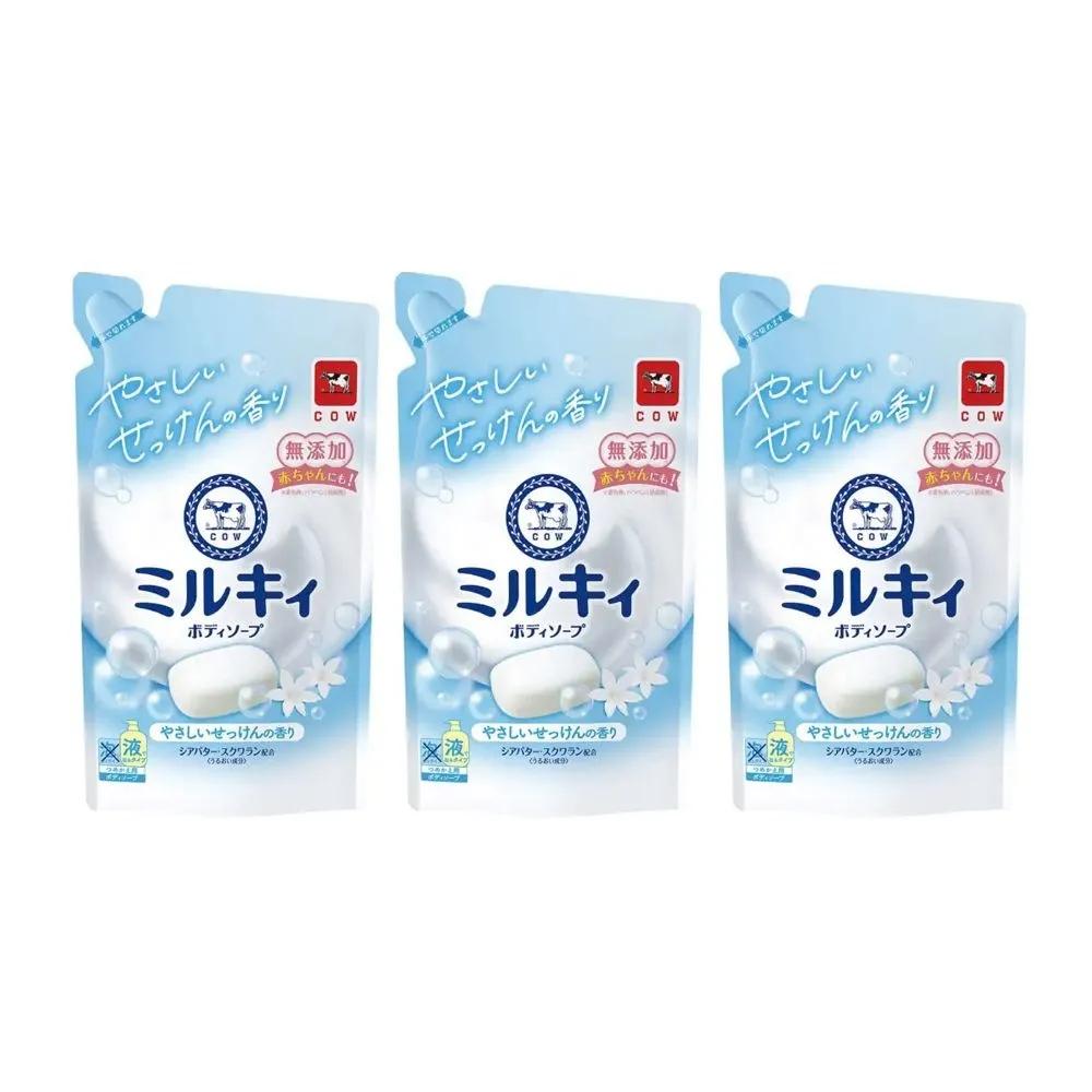 Cow Brand Молочный гель для душа Мягкий аромат мыла Сменный блок 360 мл Упаковка 3 шт. Гель для душа