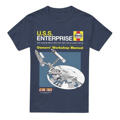 STAR TREK Unisex Tričko pro dospělé Enterprise Manual