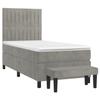 Maison Exclusive - Sommier à lattes de lit et matelas Gris clair 90x200 cm Velours