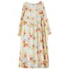 Autumn Art Retro Print Loose Slimming Plus Long Sleeved Mid Length Casual Dress for Women Dresses