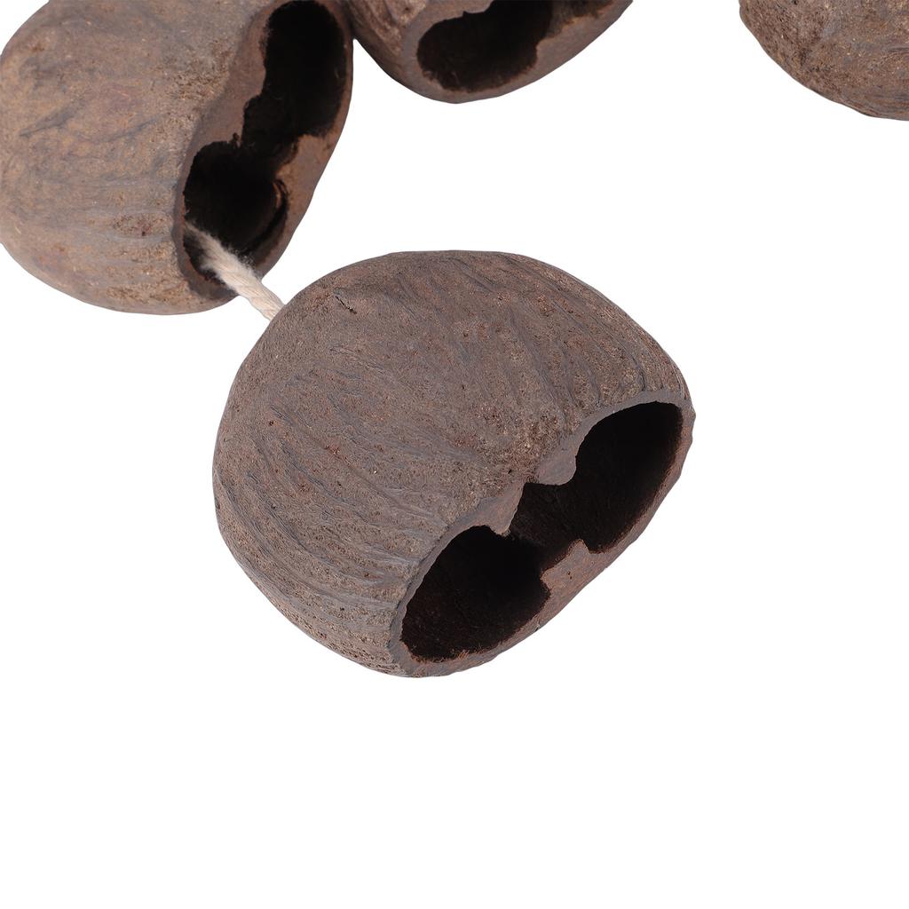 Handmade Natural Shell Wind Chime Composed of 24 Natural Nutshell Yoga Meditation Instrument Shell Shaker Indoor