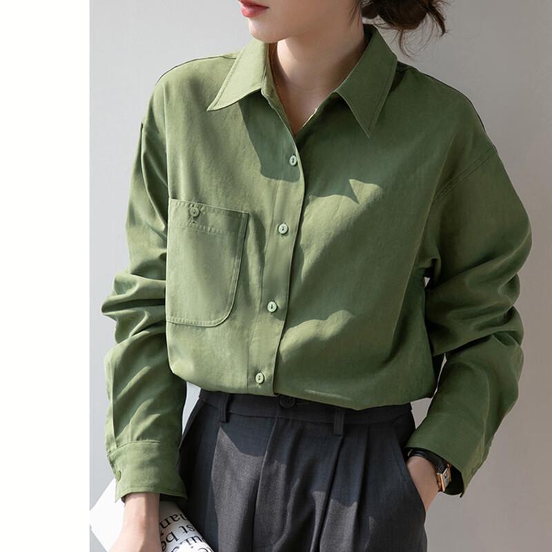 Women's Elegant Loose Fit Long Sleeve Blouse