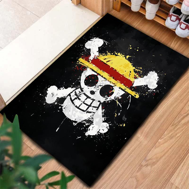 One Piece Straw Hat Pirates Carpet Rug For Living Room Bedroom Home Sofa Decoration,kids Play Nonslip Floor Mat