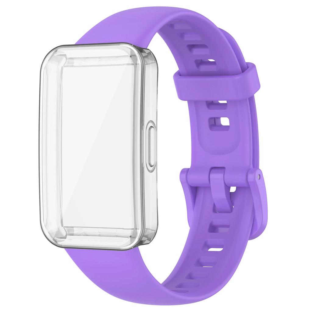 Silicone Watchbands For Huawei Band 9 Strap Replacement Strap For Huawei Band 8 Correa Bracelet Screen Protector Accessories