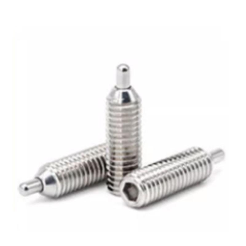 Stainless Steel 304 Spring Plunger, Telescopic Pin Ball Detent, M3-M12 Grub Screw with Cylindrical Head
