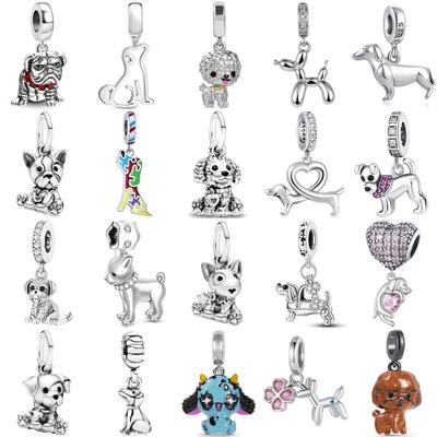 New 925 Silver Dog Charm Bracelet Women Jewelry Pet Animal Series Original Design Accessories