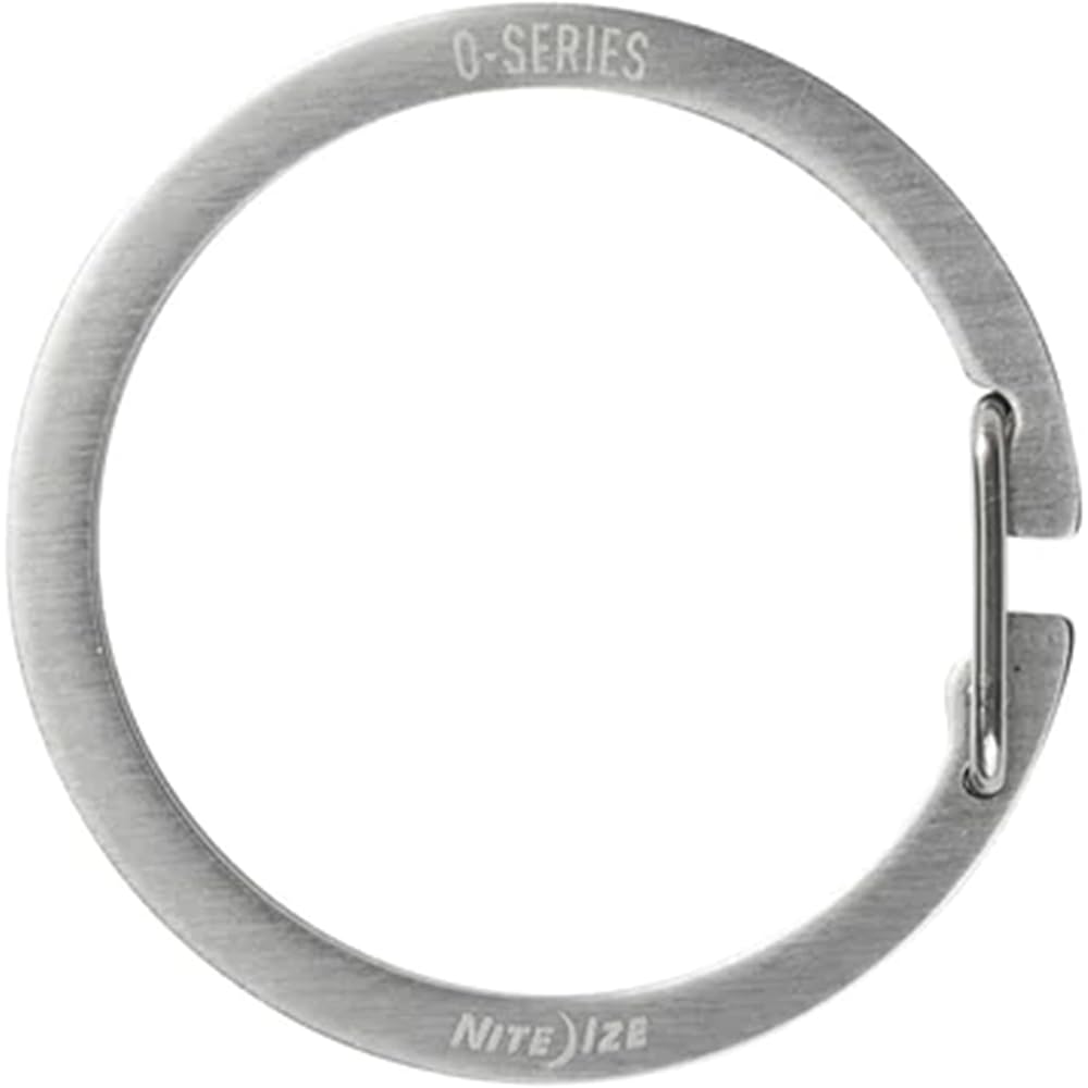 Nite Ize O Keyring Carabiner Round Keychain Ring Stainless Steel Silver