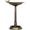 72cm Tall Antique Bird Bath for Garden, Vintage Style Birdbath with Bird Decoration and Flower Planter Base, Bird Bath Bowl for Outdoor, Bronze Tone