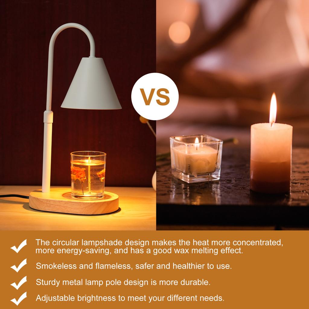 Dimmable Candle Warmer Lamp Scented Candles Wax Melt Lantern Bedroom Table Lamp with 2/4/8H Timer