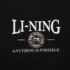 Li-Ning Minimalist Versatile Round Neck Loose Fit Letter Logo Drop Shoulder Short Sleeve T-Shirt Men Tops Black AHSV479-5