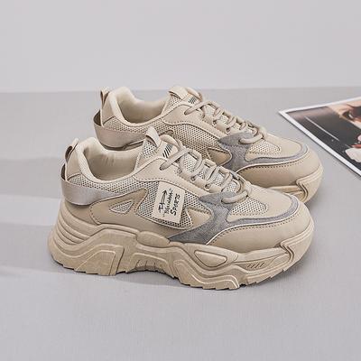 Ins Korean Version of the New Dad Shoes for Women 2025 Spring Student Versatile Sports Shoes Street Shooting Casual Heightening Shoes K819
