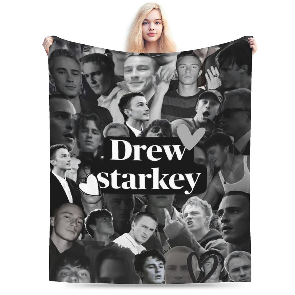 Drew Starkey Plüschdecken Kinder Flanell Überwurfdecke für Sofa Sessel Warmes Design Qualitäts Tagesdecke Geschenk