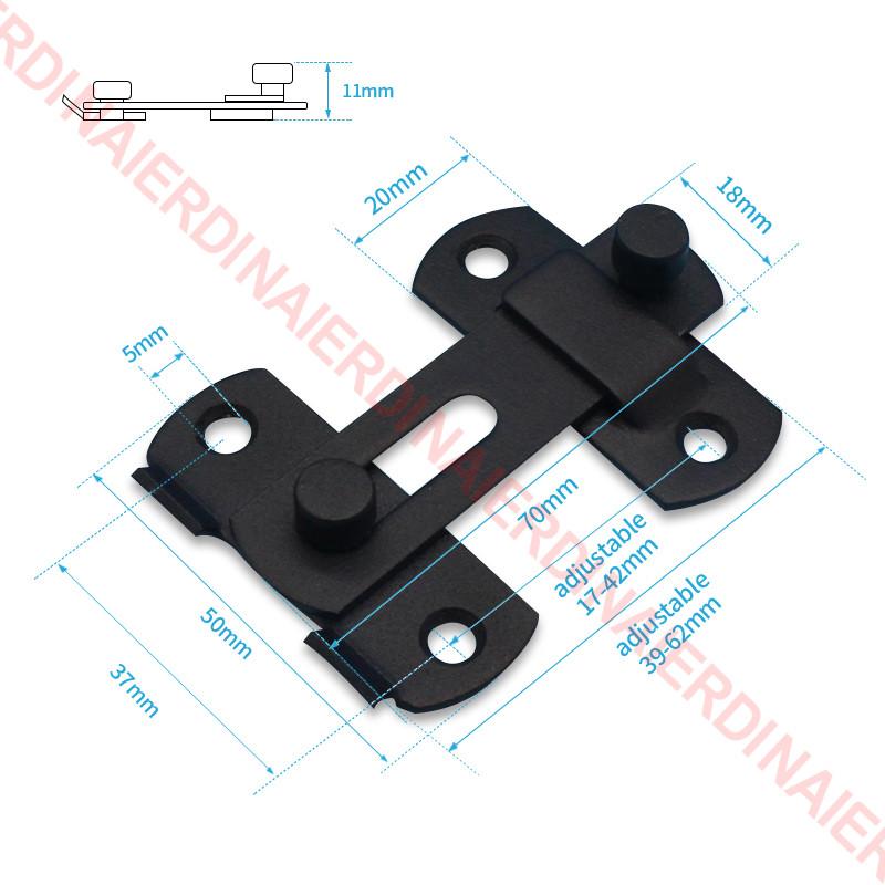 NAIERDI Stainless Steel 90/180 Degree Hasp Latches Sliding Door Chain Locks Security Hardware For Window Cabinet Hotel Home
