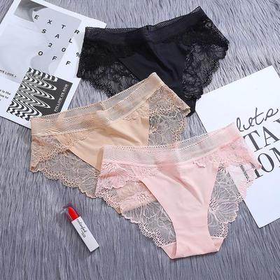 Lace Panties High Waist Women Sexy Lace Underpants Female Briefs Underwear Breathable  Underwear Perspective Underwear Ladies EMA