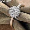 925 Silver Color Flower Crystal 7-10 Ring For Women Fashion Accessories Jewelry