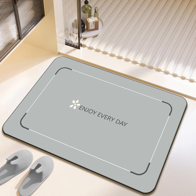 Sunflower Bathroom Floor Mat Decorative Diatom Mud Floor Mat Absorbent Floor Mat Toilet Floor Mat 50*80CM