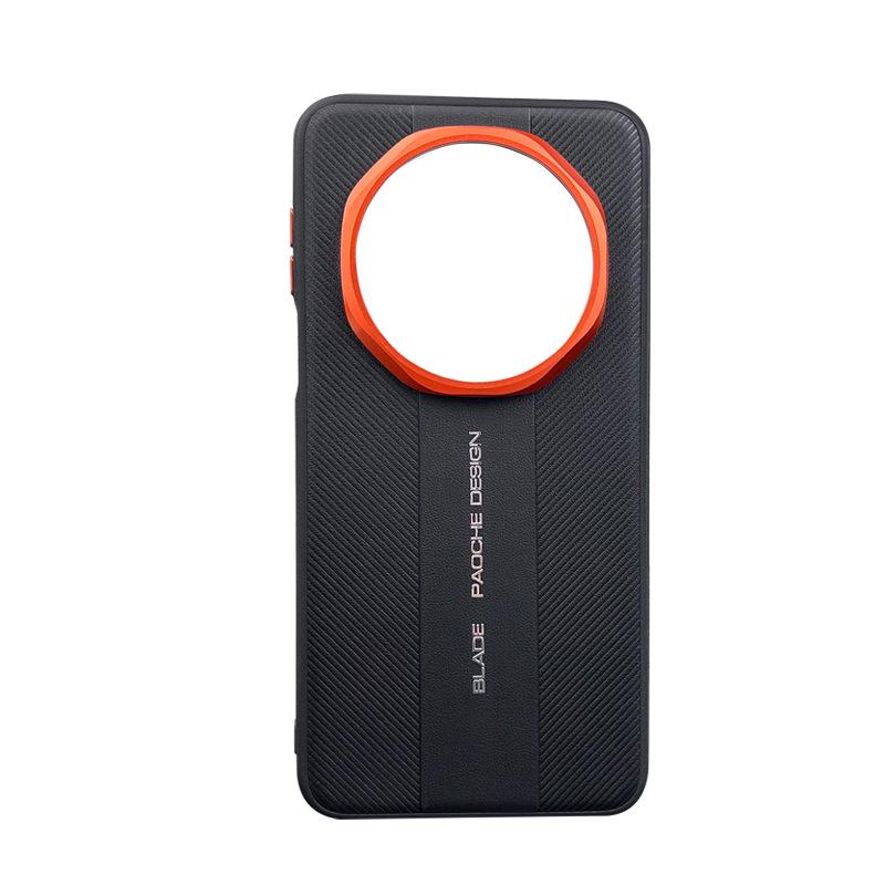 

Кожаный чехол для Huawei Mate70 Pro с восьмиугольным металлическим дизайном линз Huawei Mate 70 Pro/Pro+