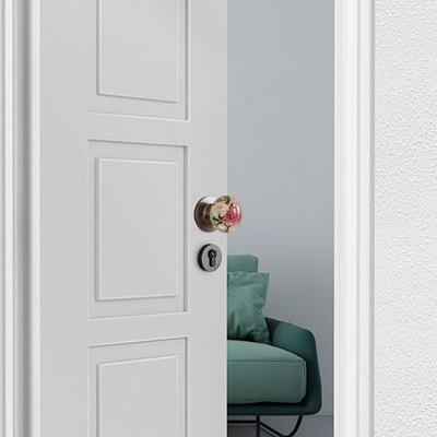 Maçaneta Redonda Retro para Porta Interna Resistente a Arranhões Decorativa para Quarto Maçanetas Artísticas para Entrada Apartamento de Estúdio