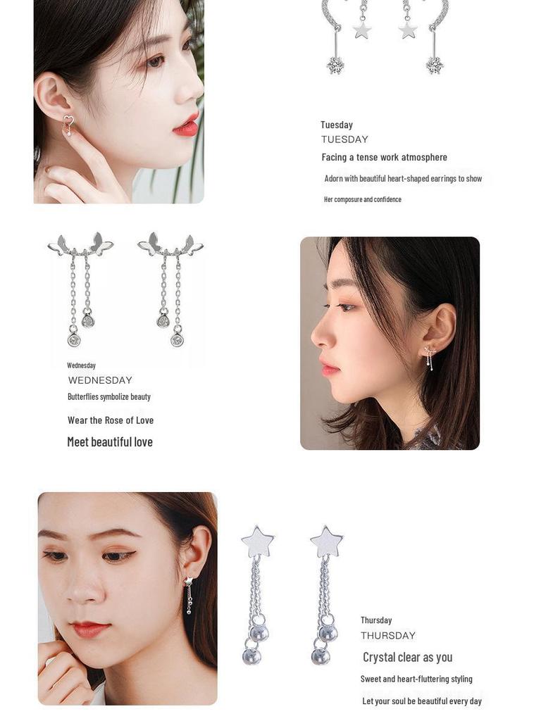 Sterlingsilber Stern Ohrstecker Set – Perfektes Geschenk für Weihnachten oder Geburtstage für Mädchen