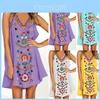 Abito Midi da Donna Senza Maniche Boho da Spiaggia Casual Floreale Vestito Estivo Perfetto per l'Estate