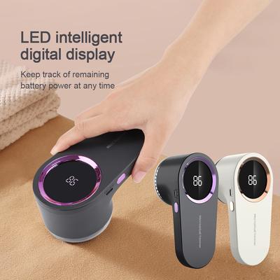 Lint Pill Remover Machine for Clothing LED Digital Electric Pellet Fluff Remover USB Rechargeable Fuzz Fabric Shaver Sweater