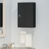 Medicine Cabinet, 2-Shelf 3-Tier, Lock, 40 x 18 x 60 cm, 2 Keys, Metal, Black
