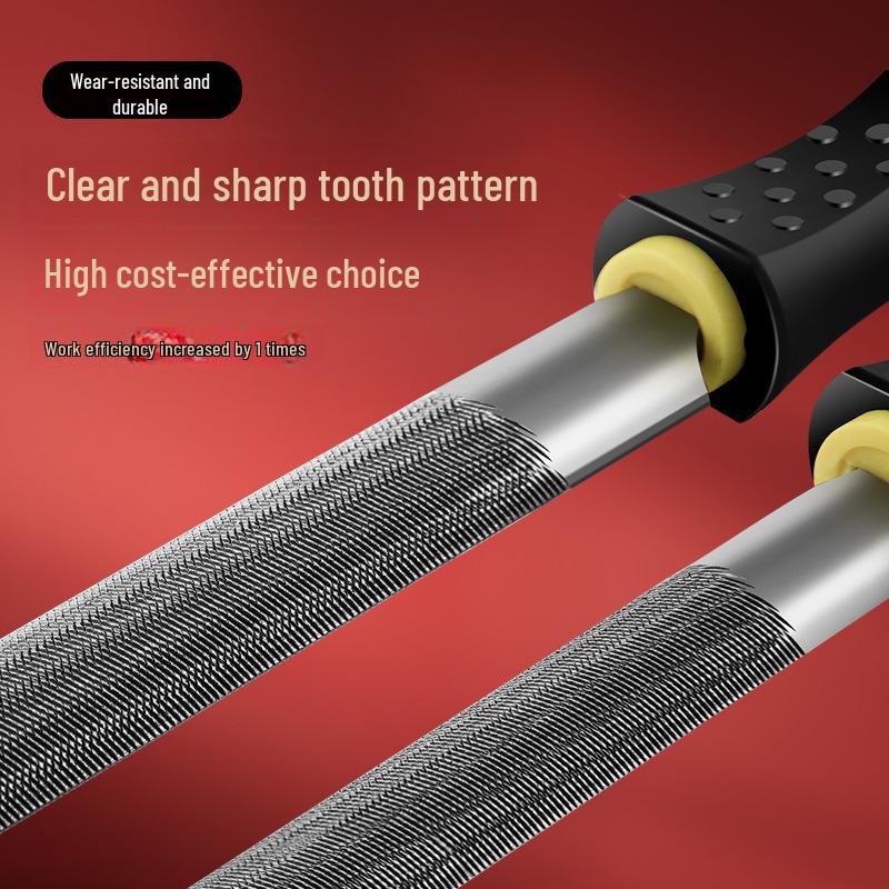 Tiangong High Carbon Steel Woodworking File Set: Triangular, Poking Knife, Round File for Benchwork and Grinding.