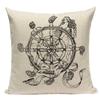 Black Tarot Throw Pillow Cover Mexico Skull Decorative Pillow Covers Horror Ghost Pillow Cases Home Decor Cover for Pillow Cojin