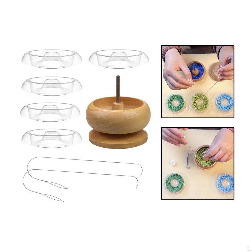 Bead Spinner Bowl Stringing Tool Quickly & Efficiently String Beads Holder Beading