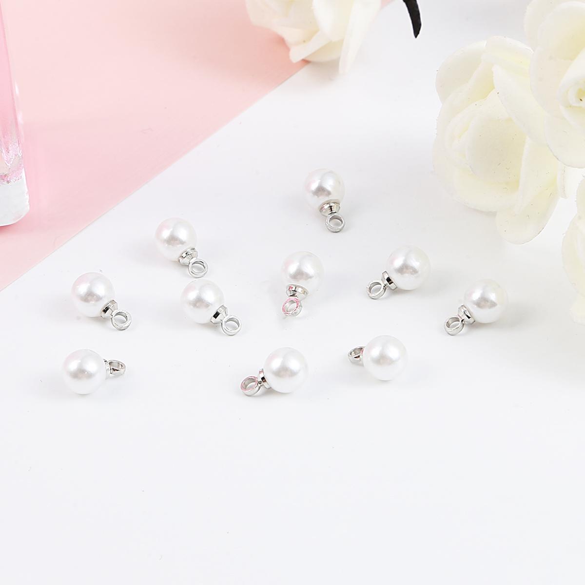 

6/8/10 мм, білий колір слонової кістки, круглий пластиковий акриловий АБС, імітація перлин, розсипчасті намистини для виготовлення ювелірних виробів 6mm білий