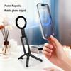 Foldable Magnetic Phone Holder & Tripod with Aluminum Carabiner for Live Streaming & Travel