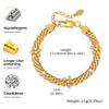 Stainless Steel Mesh Chain Watch Strap Bracelet for Women, Zircon Cherry Charm Wristband Bangle, Waterproof Party Jewelry