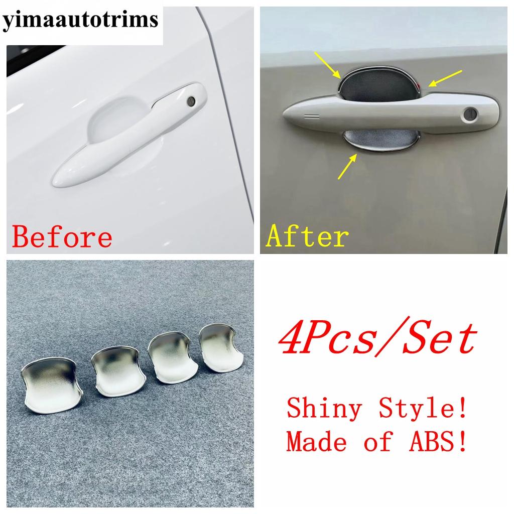 Car Side Door Handle Bowl Decoration Cover Trim For Toyota Yaris Cross - ABS Chrome / Carbon Fiber Look Accessories Door Bowl