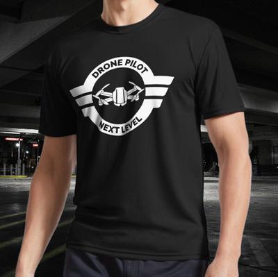 Drone Piloot Luchtvaart Logo Actief T-shirt Grappig Maat S tot 5XL