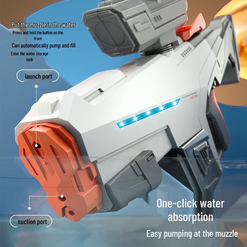 Electric Handheld Water Gun Toy with One-Key Absorption, Large Capacity & Long-Range, Perfect for Boys' Water Fights