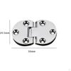 2Pcs Flip Hinges Round Edge Replace Zinc Alloy 180 Degree Cabinet Folding Table