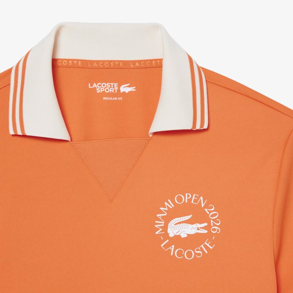 [Lacoste] Men's Miami Open Open Collar Short-Sleeve Polo Shirt DH0434-56G5QP