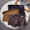 Men's Plaid Cotton Boxer Briefs - Antibacterial, Breathable, Loose Fit, Plus Size