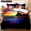 Lighthouse Duvet Cover Ocean Comforter Cover Nautical Quilt Cover Sunset Nature Double Queen King Size Polyester Bedding Set